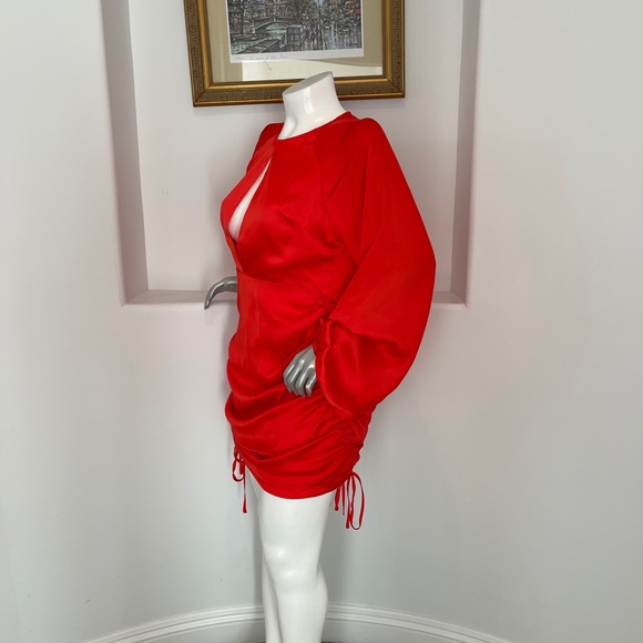 Lovers+ Friends Jaelyn Orange Ruched Mini Dress XL - Picture 5 of 13